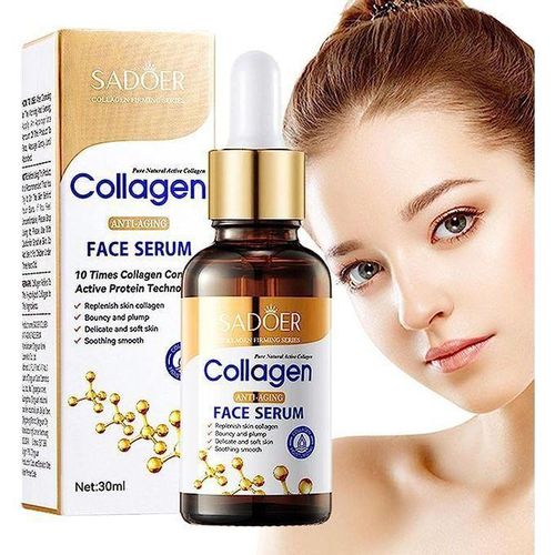 SADOER Collagen Face SerumFor Skin Care Anti Wrinkle Boost,   Plump & Firm Sagging Skin Serums For Skin Tightening Helps Lift,Fragrance Free Pure Natural Active Collagen Face Serum, Anti Aging Collage