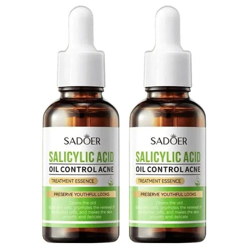 2 Pcs Salicylic Acid Serum for Acne Treatment & Pore Minimizing - Gentle Exfoliating Face Essence 30ml"