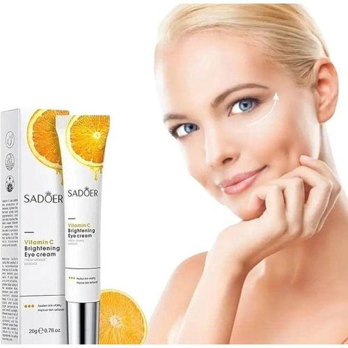 SADOER 2 Pieces Vitamin C Eye Cream, Brightening Eye Cream, Moisturizing Eye Cream Eye Cream Dark Circles Whitening Eye Cream Wrinkle Remover