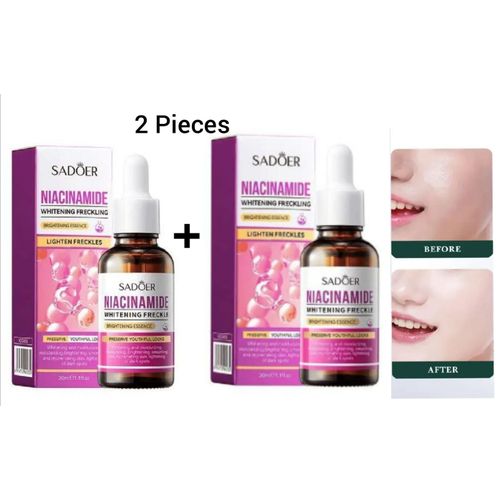 SADOER 2 Pieces Niacinamide Serum for Face, Anti Aging Serum, Hydrating Serum for Moisturize Skin, Oil Control, Pores Reducer, Reduces Skin Dullness and Delay Aging, Niacinamide