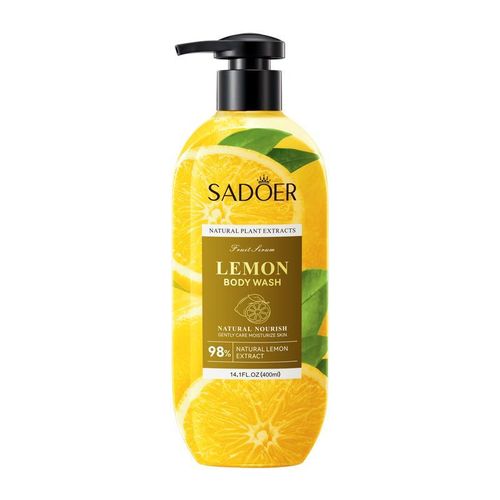 SADOER Lemon Body Wash: Whitening, Deep Cleansing, Brightening & Refreshing Shower Gel for Luminous Skin