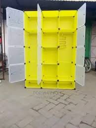 🌿👏🔅🤪 [ SAVE MORE AS YOU SHOP AT DISCOUNTED PRICES ]🤪🥳🌿.THREE COLUMN HARDENED PLASTIC WADROBE WITH INBUILT SHOE RACK.DURABLE HARDENED PLASTIC ORGANISED STORAGE FOR CLOTHS AND SHOES INBUILT SHO