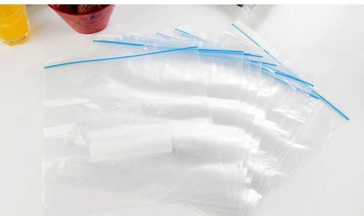 20pcs 1kg Zip Lock Plastic Bag For Storage,Zip Lock Pouches,Ziplock Bags For Fridge Storage,Freezer Re-Usable.Upgraded dual zipper closure ensures airtight & 100% leakproof seal, waterproof, hygienic