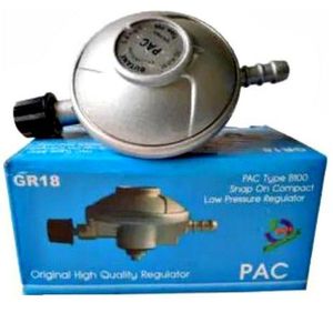 Pac 6Kg Gas Cylinder Regulator. Protane/Butane 6kg mecko gas pressure regulator
30 mbar
comes with a free 1.5M gas hose pipe
 
Suitable for both high pressure and low pressure cylinders