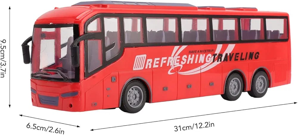 CITY bus with lights and remote children toy uses batteries and can also be charged  toy RC car is a model car that can be controlled remotely with a radio remote