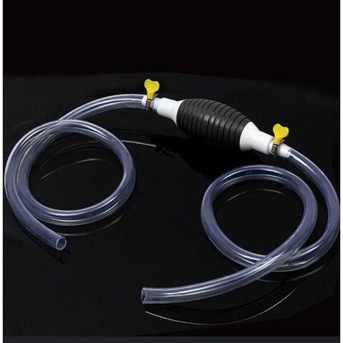 Portible High Flow Siphon Hand Pump, Manual Car Fuel Transfer Pump with Syphon Hose Tube Pipe/Control Valve/Hose Clamps for Lawn Mowers Gas Gasoline Petrol Diesel Oil Liquid Water Fish Tank-200cm
