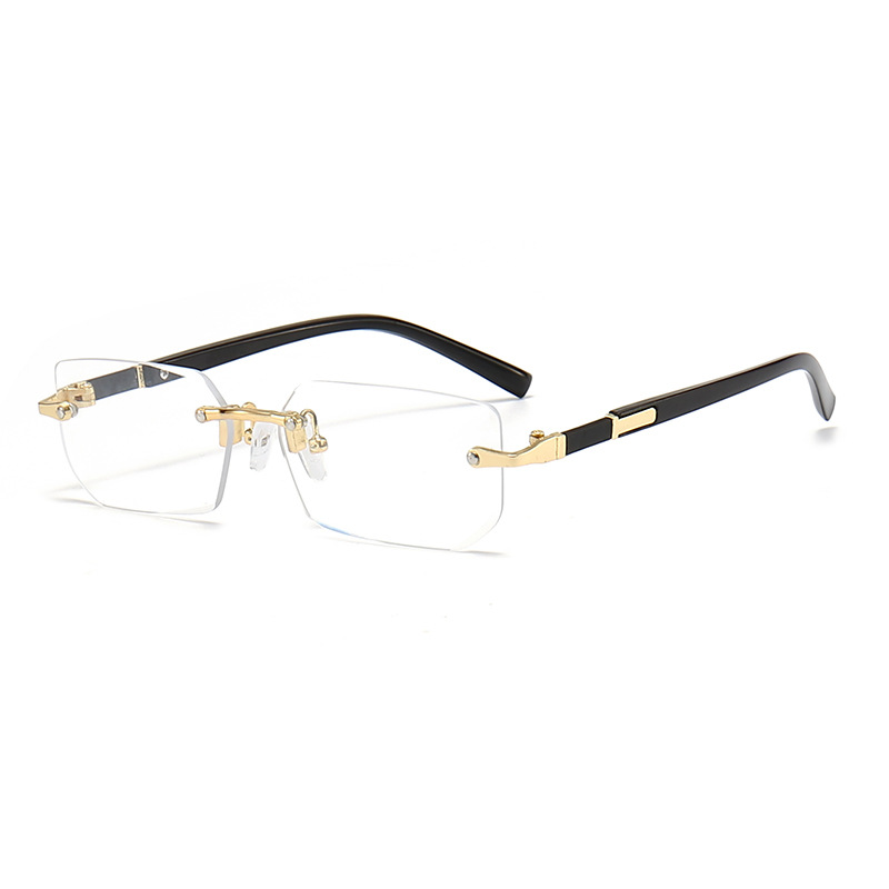 New Style Frameless Fashion Sunglasses European And American Trendy Trimmed Sunglasses Personalized Jelly Color Sunglasses For Women