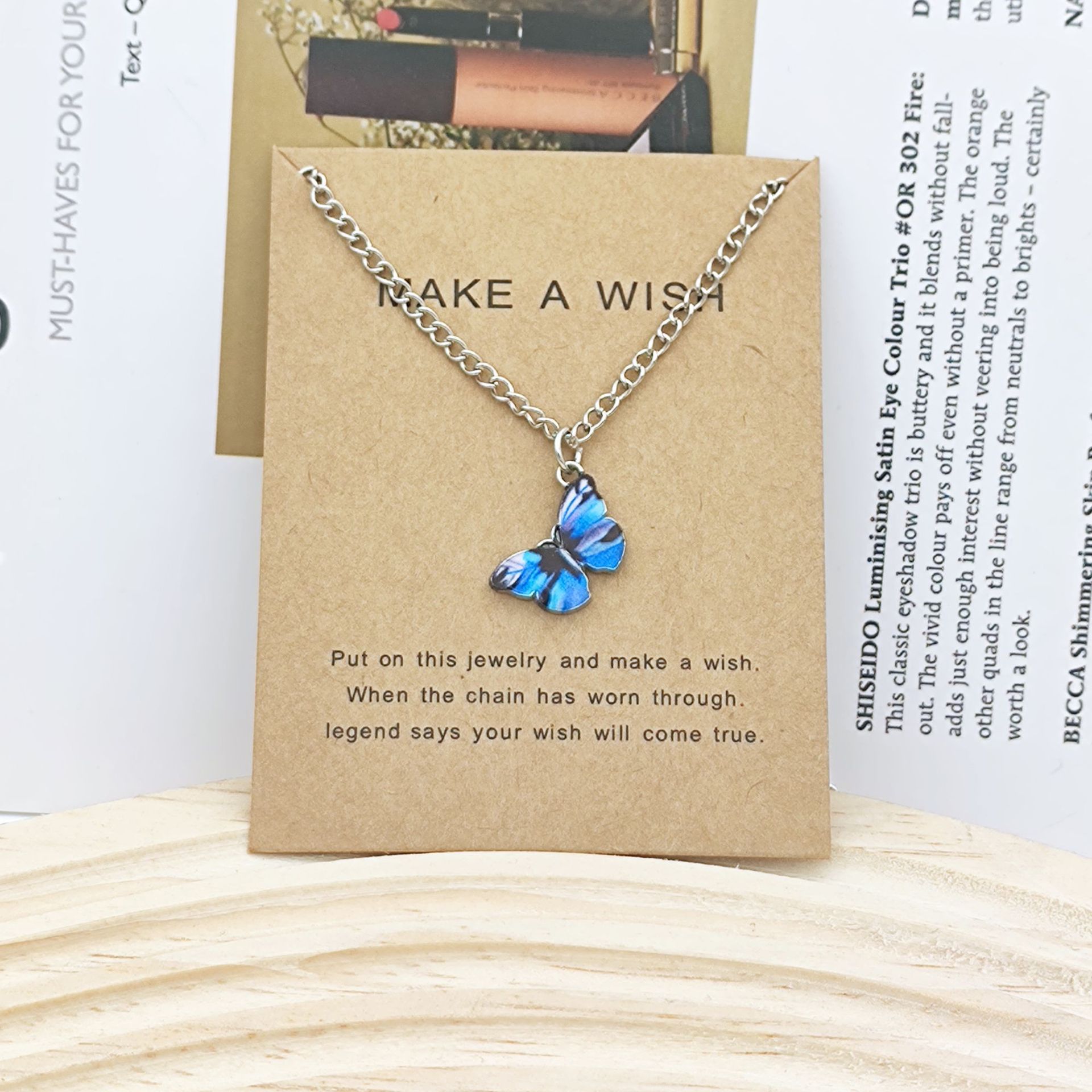 Bohemian Multi-color Butterfly Necklace Ins Style Ladies Alloy Pendant Clavicle Chain Pendant Necklaces