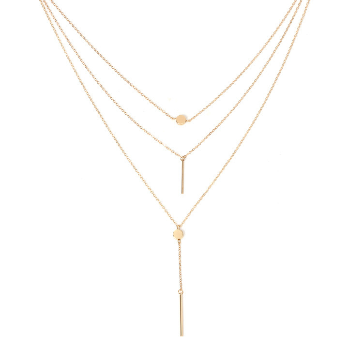 Multi-Layer Collarbone Chain, Short Necklace, Pendant, Sweater Chain, Men'S Female Crystal Small Polka Dot Neck Chain.