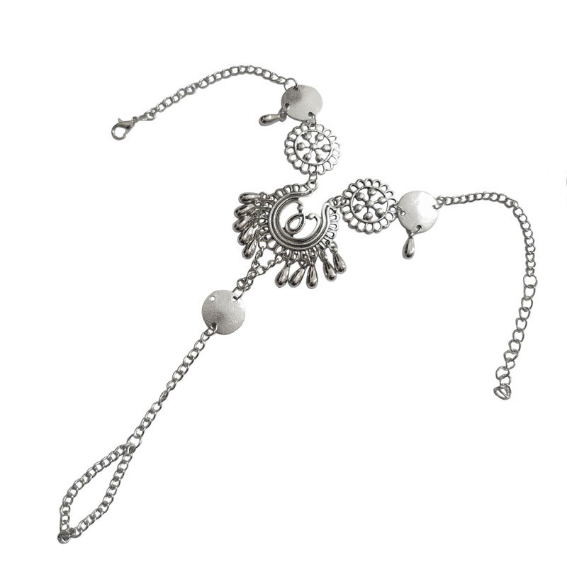 European And American Style Bohemian Hollow Water Drop Carved Anklet Foot Decoration