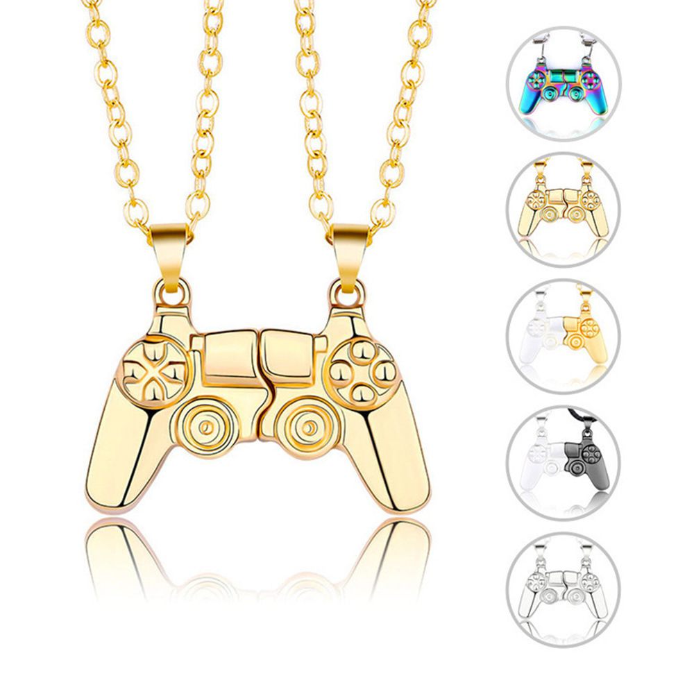 Personalized Couple Pendant Necklace Game Console Handle Men And Women Magnet Stone Attract Couple Necklace Accessories Gift