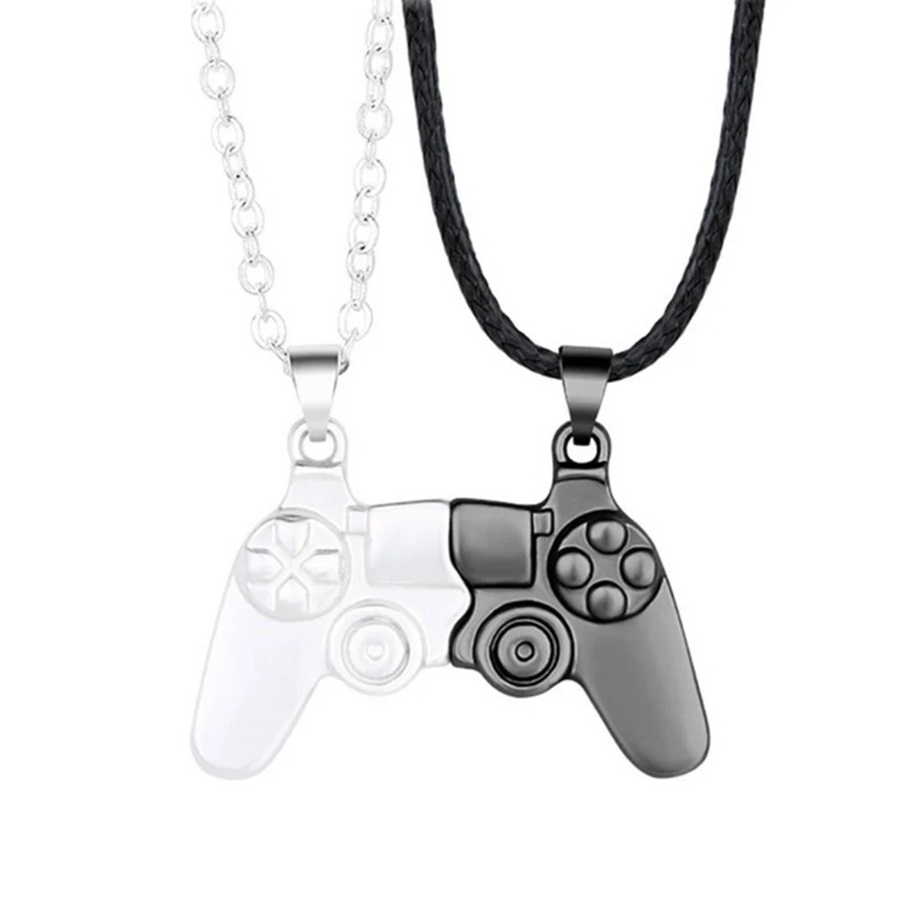Personalized Couple Pendant Necklace Game Console Handle Men And Women Magnet Stone Attract Couple Necklace Accessories Gift