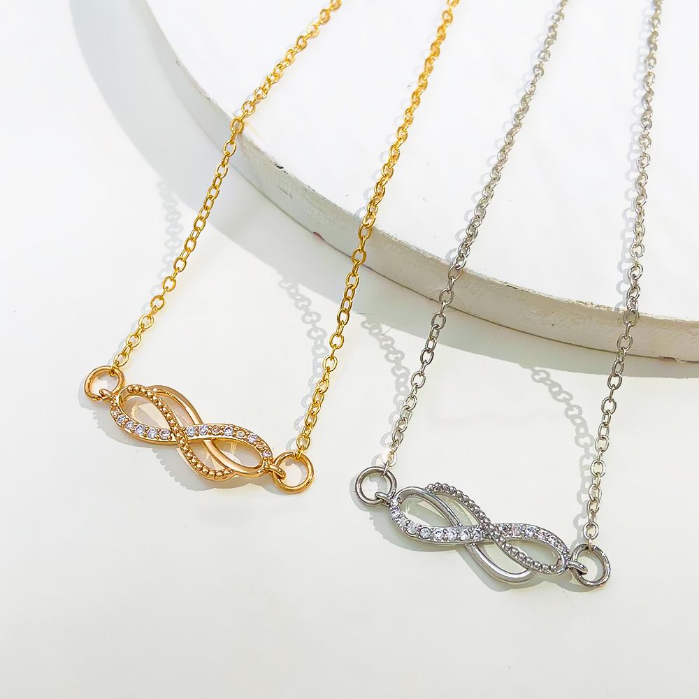 European And American New Infinity Symbol Personality High Sense Diamond-Encrusted 8-Character Anklet Women'S Beach Anklet