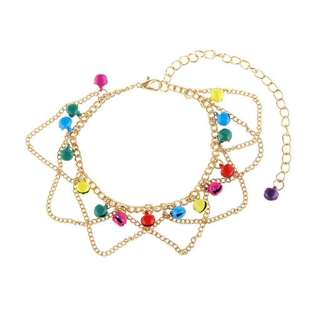 Bohemian Fringed Bell Anklet Personality Women'S Fashion Color Beach Feet