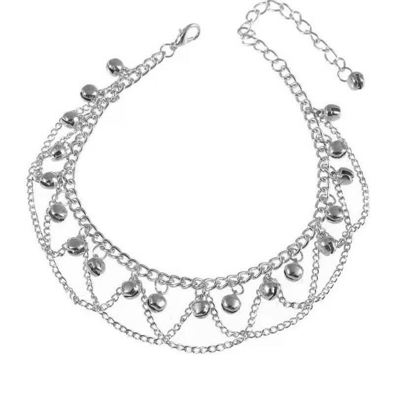 Bohemian Fringed Bell Anklet Personality Women'S Fashion Color Beach Feet