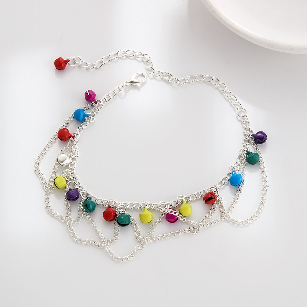 Bohemian Fringed Bell Anklet Personality Women'S Fashion Color Beach Feet