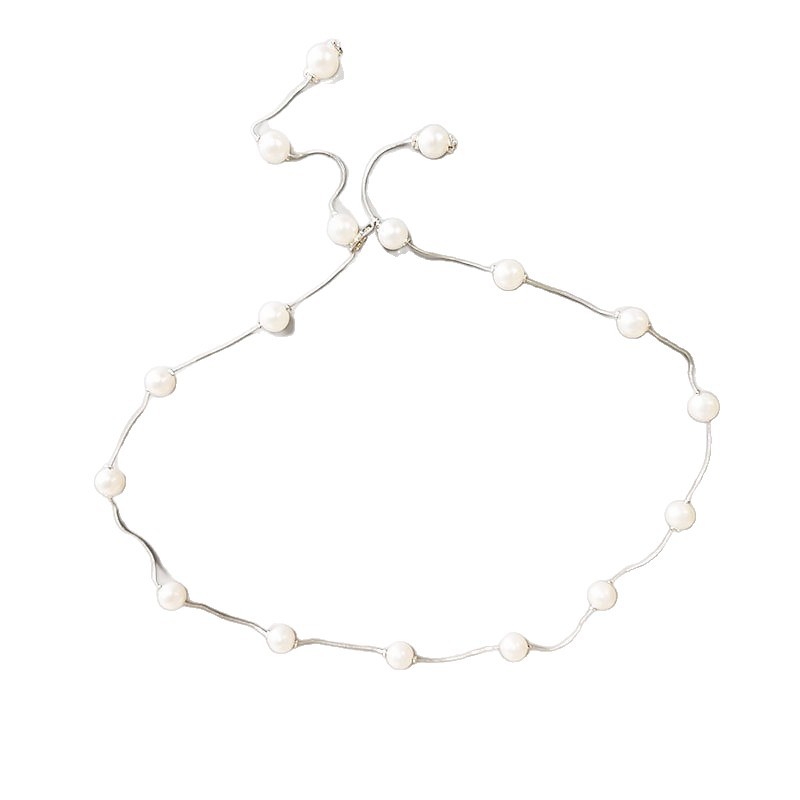 [Waist Chain] Accessories Fashion Imitation Pearl Tassel Waist Chain Women'S Simple Dress Decorative Belt Waist Accessories