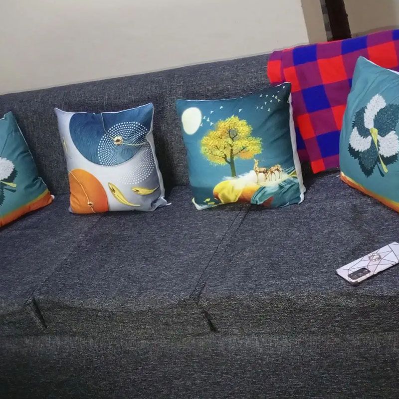 Johari 1Pcs New Style Digital Printing Throw Pillows And Cover Case Luxury Painted Geometric Cushion (ASSORTED)