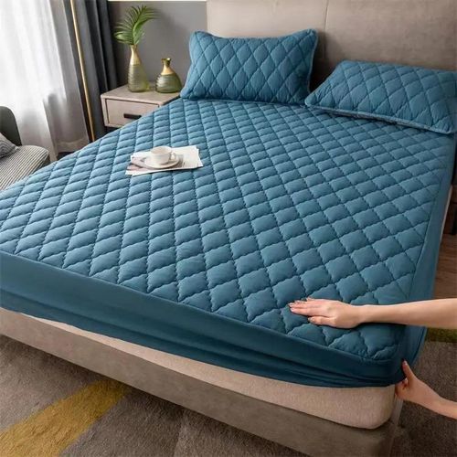 Enhance The Longevity And Comfort Of Your Mattress With Johari High quality quilted waterproof Mattress Protector Soft Microfiber Fabric does not come with pillow cases(Assorted color delivery)