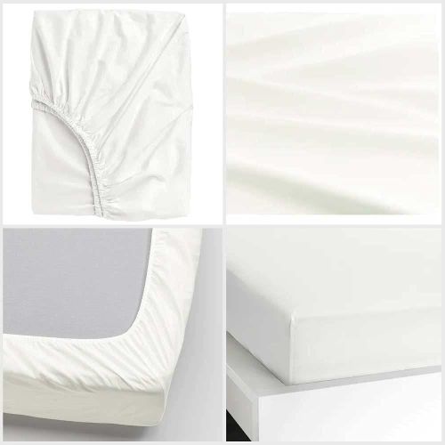 Johari Cotton Fitted Sheet with Elastic Bands Non Slip Adjustable Mattress Covers