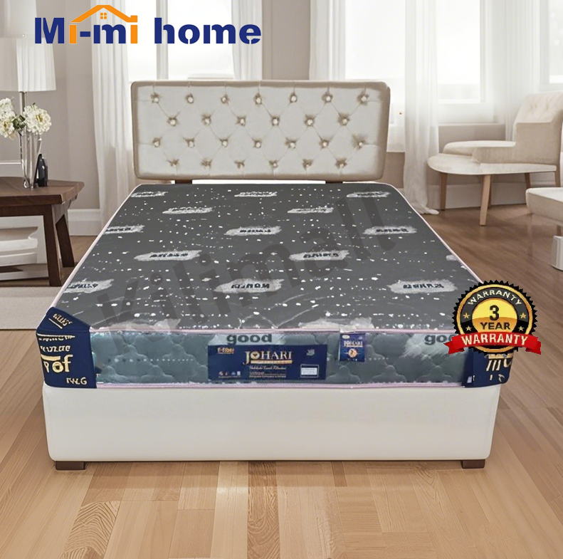 Johari three years warranty Medium Quilted Home Living Bedroom Soft and long-lasting Mattress Comfy and Health Mattress (Without Bed) (Random color dispatch)