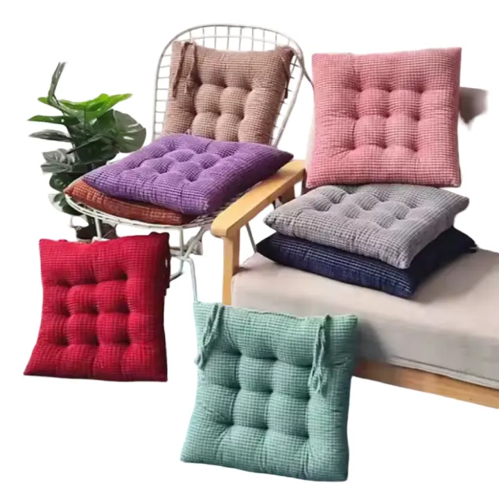 Mimi Home 17 by 17cm Colorful Chair Soft  Cushion Latest Cushion Covers Chair Seat Cushion for Home Decor and Office- Random Color Dispatch