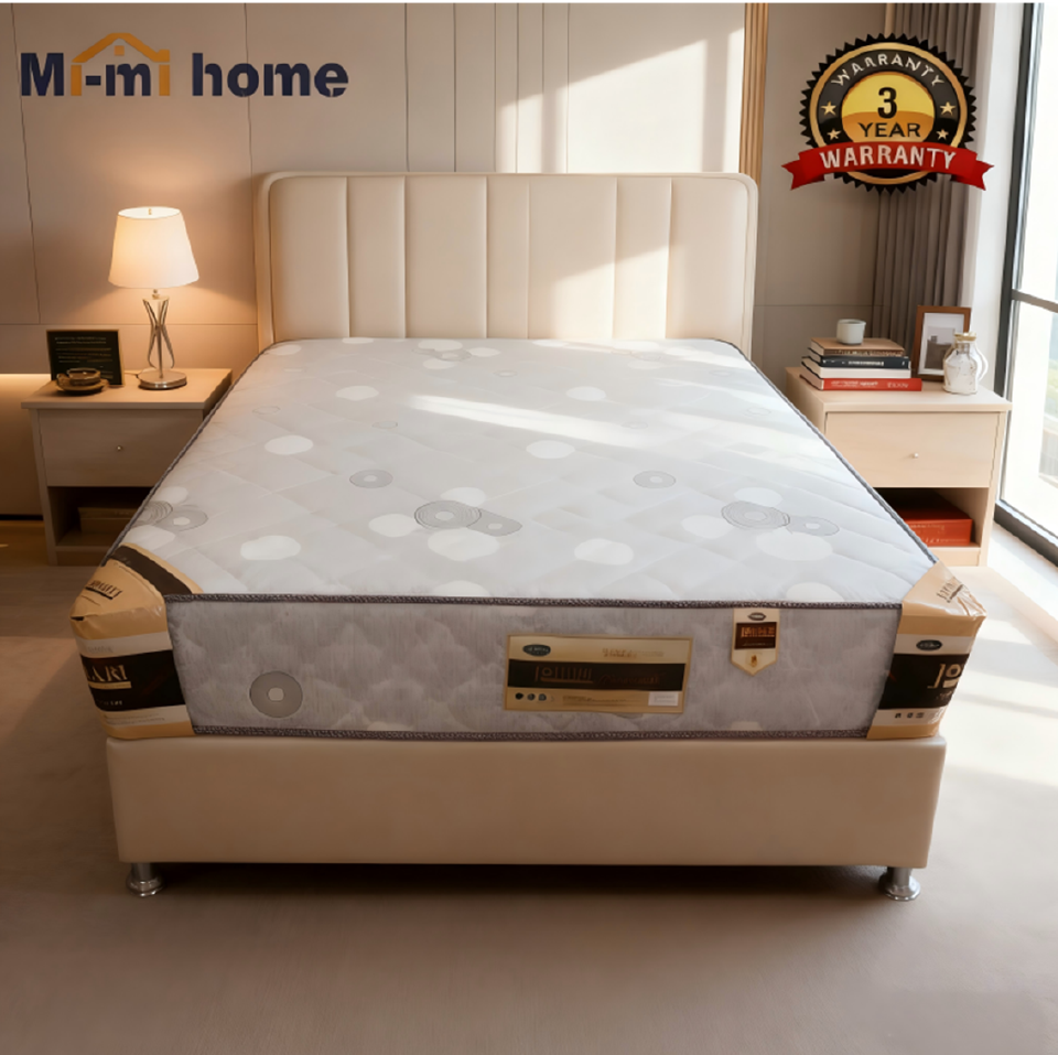 Johari  Three Years Warranty HD Quilted Home Living Bedroom Soft and Long-lasting Mattress Comfy And Health Mattress (Without Bed) (Random Color Dispatch)
