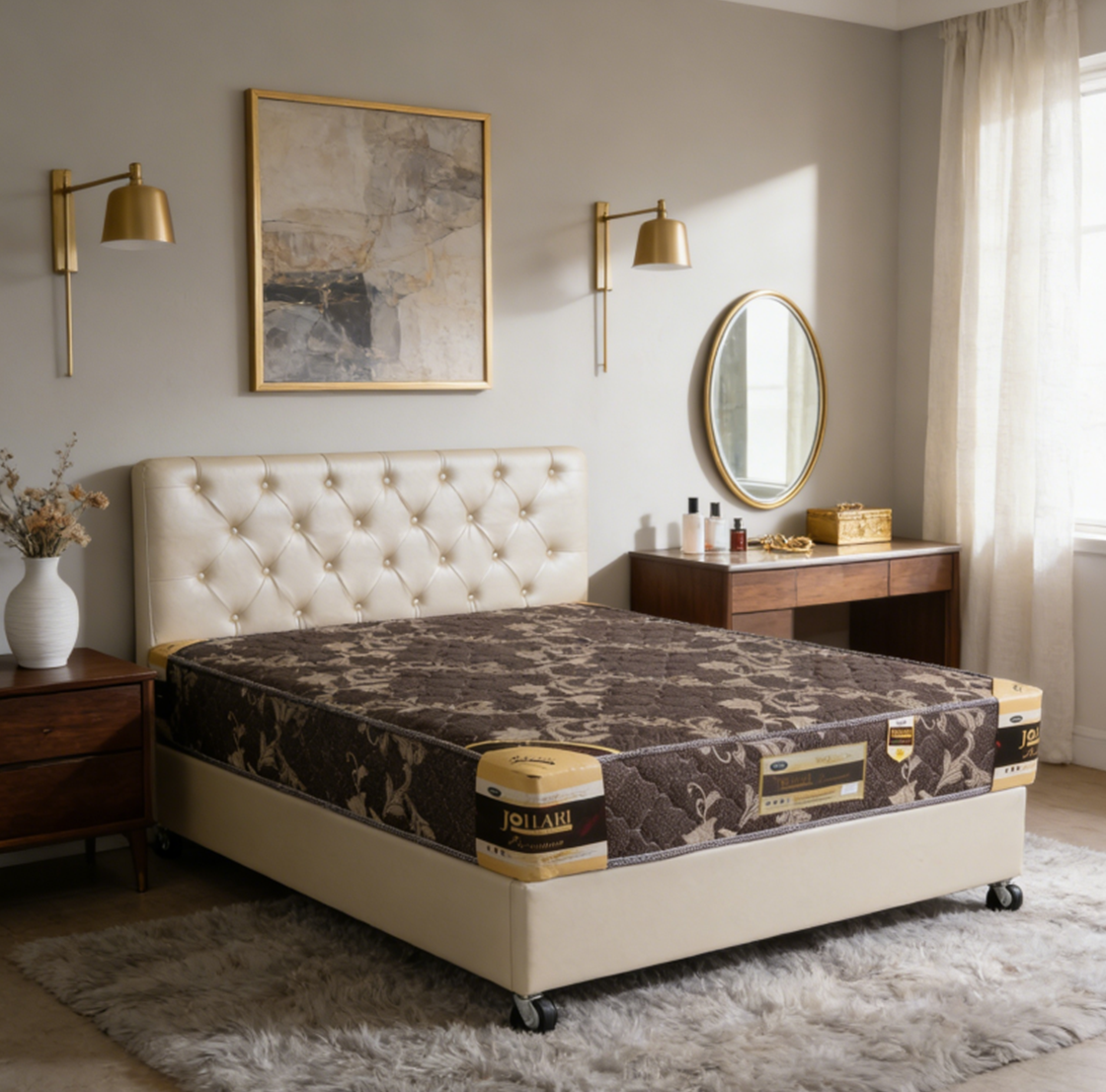 Johari Three Years Warranty HD Quilted Home Living Bedroom Soft And Long-lasting Mattress Comfy And Health Mattress (Without Bed) (Random Color Dispatch)