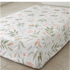 Mimi  White Cotton Fitted Sheet With Elastic Bands Non Slip Adjustable Mattress Covers Fitted Bedsheet