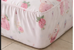 Mimi  White Cotton Fitted Sheet With Elastic Bands Non Slip Adjustable Mattress Covers Fitted Bedsheet