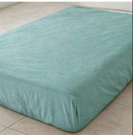 Mimi  Colored Cotton Fitted Sheet With Elastic Bands Non Slip Adjustable Mattress Covers Fitted Bedsheet