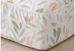 Mimi  White Cotton Fitted Sheet With Elastic Bands Non Slip Adjustable Mattress Covers Fitted Bedsheet