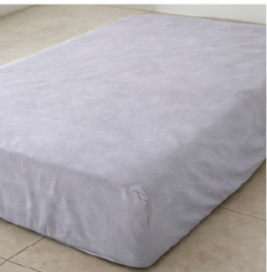 Mimi  White Cotton Fitted Sheet With Elastic Bands Non Slip Adjustable Mattress Covers Fitted Bedsheet