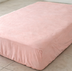 Mimi  White Cotton Fitted Sheet With Elastic Bands Non Slip Adjustable Mattress Covers Fitted Bedsheet
