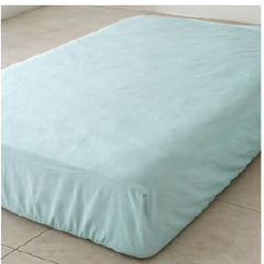 Mimi  White Cotton Fitted Sheet With Elastic Bands Non Slip Adjustable Mattress Covers Fitted Bedsheet