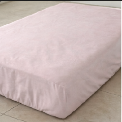 Mimi  White Cotton Fitted Sheet With Elastic Bands Non Slip Adjustable Mattress Covers Fitted Bedsheet