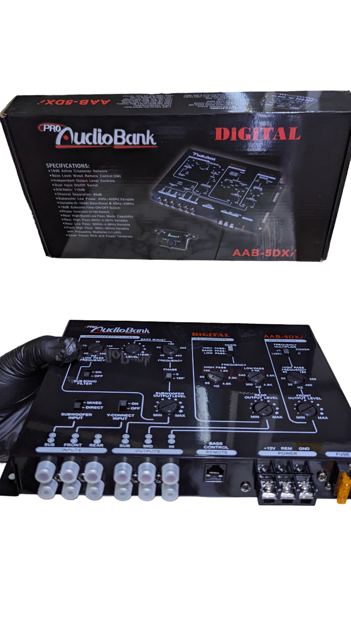 Digital 5 Way Pro Audio Bank Crossover for audio and music
