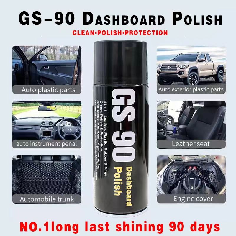 GS90 4 IN 1 Leather, Vinyl , Plastic Dashboard Polish  used to restore your Cars Dashboard Shine Lemon