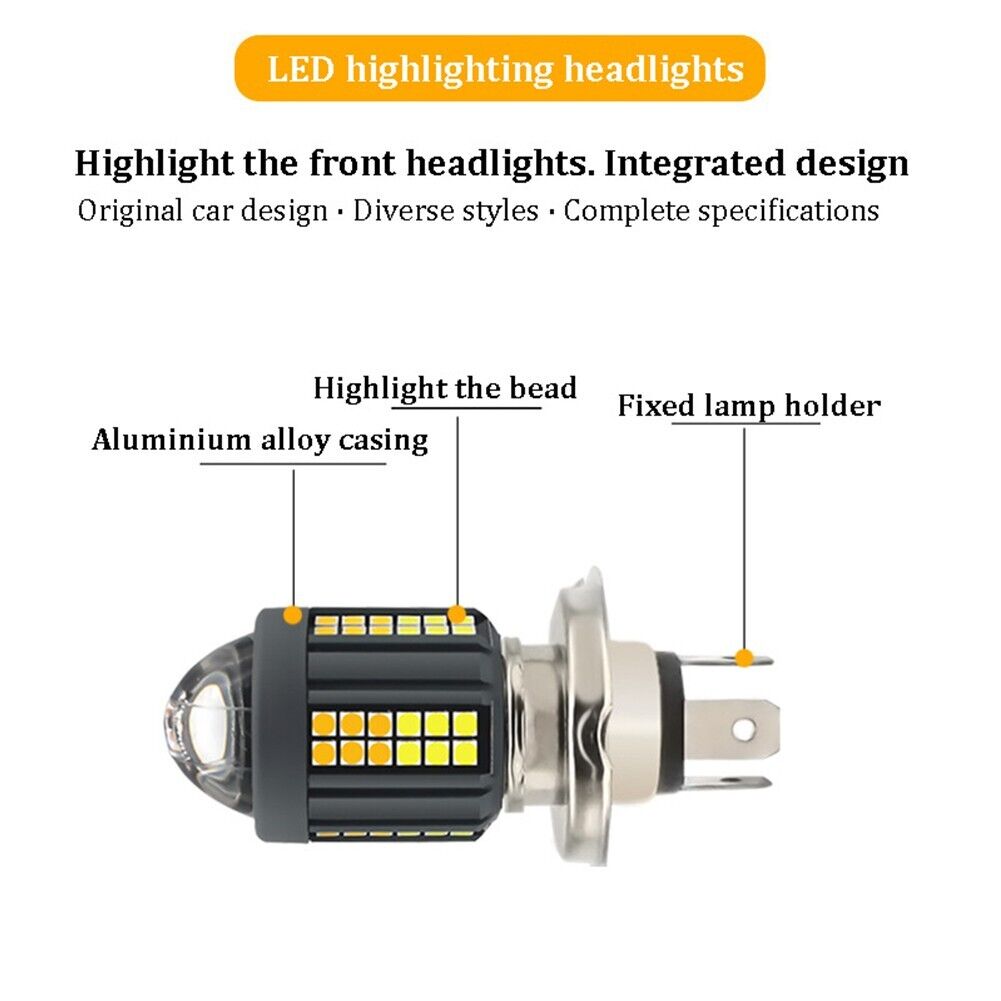 Dual Color LED Motorcycle Headlight bulb High quality Material Easy Removal Process
