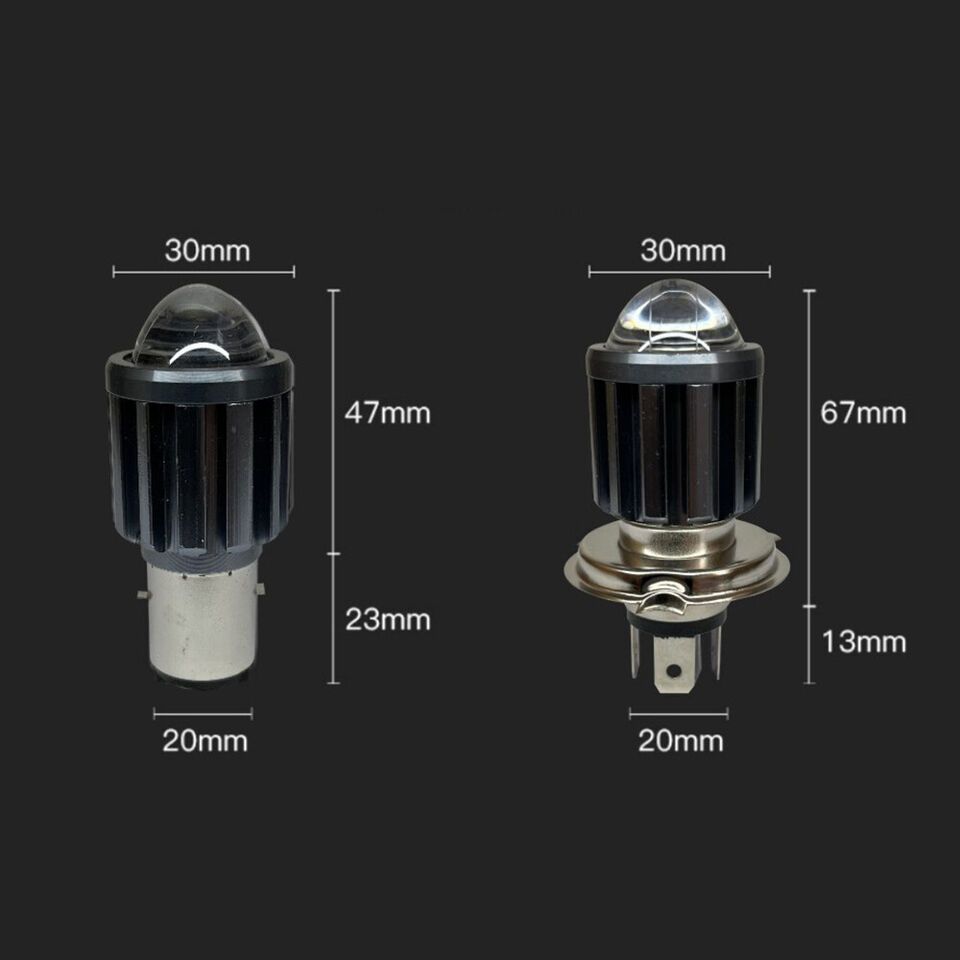 Motorcycle 3-Pin  Headlight Bulb 9V-85V 2 Colours Yellow & White Ledt for lighting.