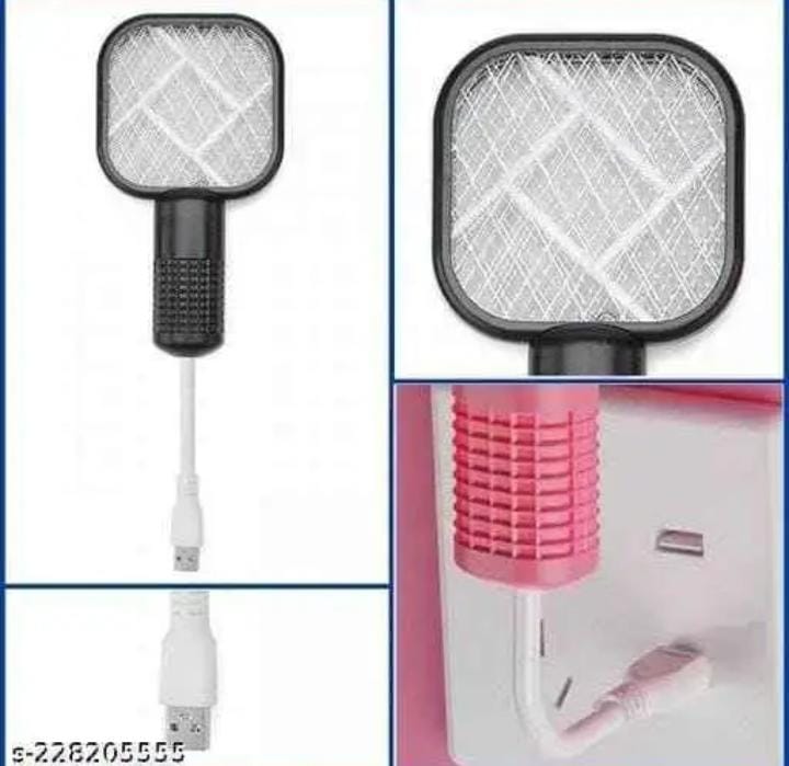 USB Mosquito Swatter Electric Fly Swatter Racket, Mosiller 2 in 1 Smart Bug Zapper with USB Rechargeable Base, Powerful Mosquitoes Trap Lamp & Fly Killer with 3-Layer Safety Mesh