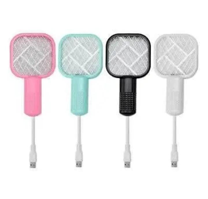 USB Mosquito Swatter Electric Fly Swatter Racket, Mosiller 2 in 1 Smart Bug Zapper with USB Rechargeable Base, Powerful Mosquitoes Trap Lamp & Fly Killer with 3-Layer Safety Mesh