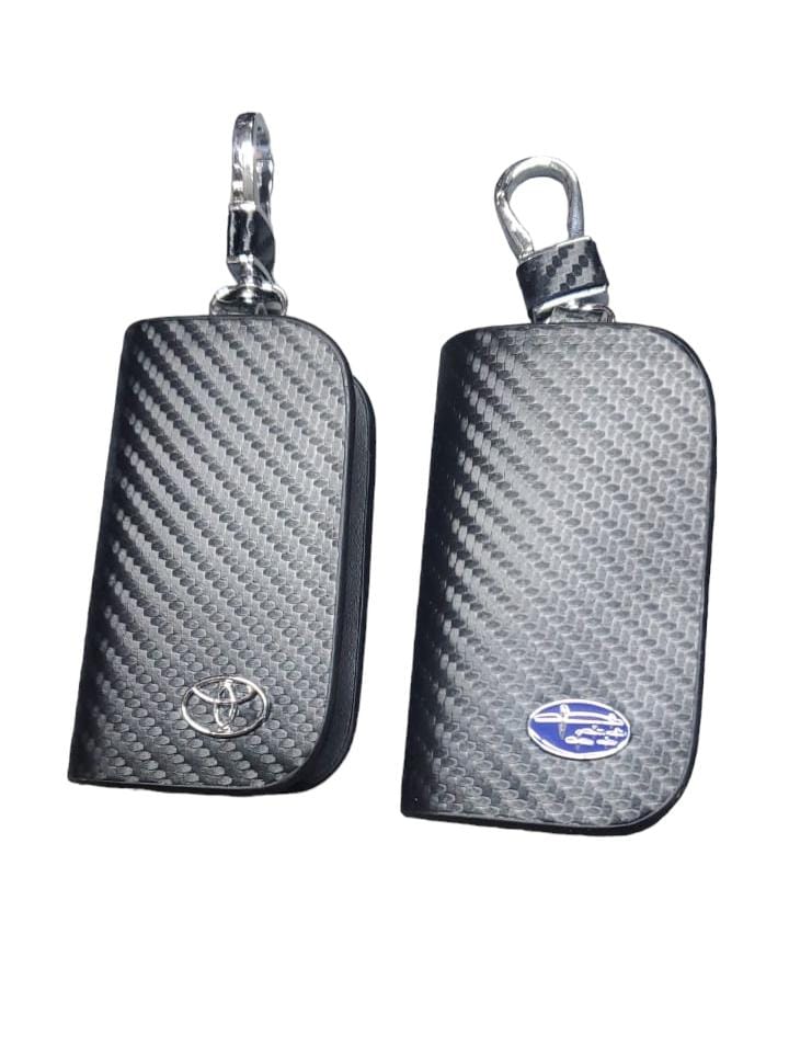Car Keys Wallet Case Leather Carbon Key Wallet Case Car Key Holder Case Wallet Pocket