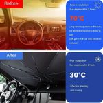 Car Sunshade Umbrella Titanium silver Windshield Folding Front Umbrella Sun Shade for Car Window Summer Sun Protection
