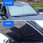 Car Sunshade Umbrella Titanium silver Windshield Folding Front Umbrella Sun Shade for Car Window Summer Sun Protection