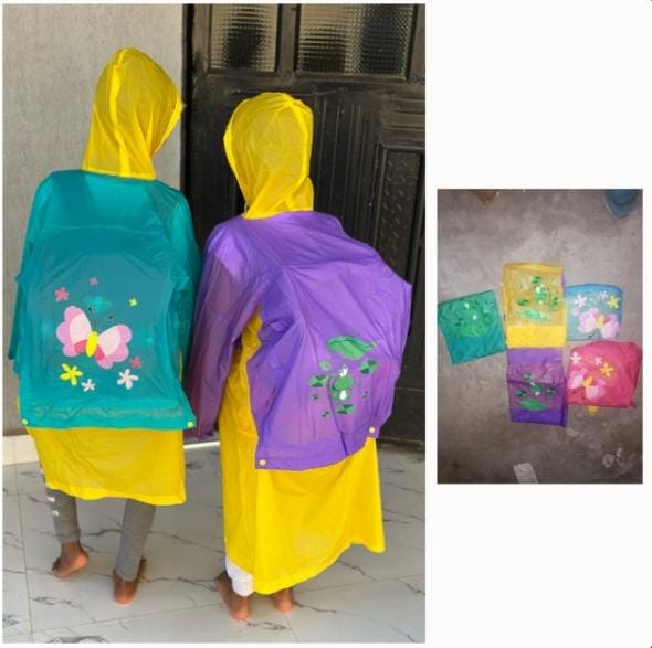 Fashion EVA Children Raincoat Thickened Waterproof Rain Coat Kids Reusable Poncho For Boys And Girls.