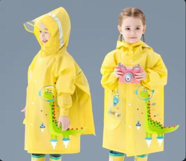 Fashion EVA Children Raincoat Thickened Waterproof Rain Coat Kids Reusable Poncho For Boys And Girls.