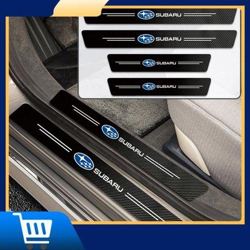 New Carbon Fiber Protection 4PCS Car Door Side Step Sill Strip Protectors