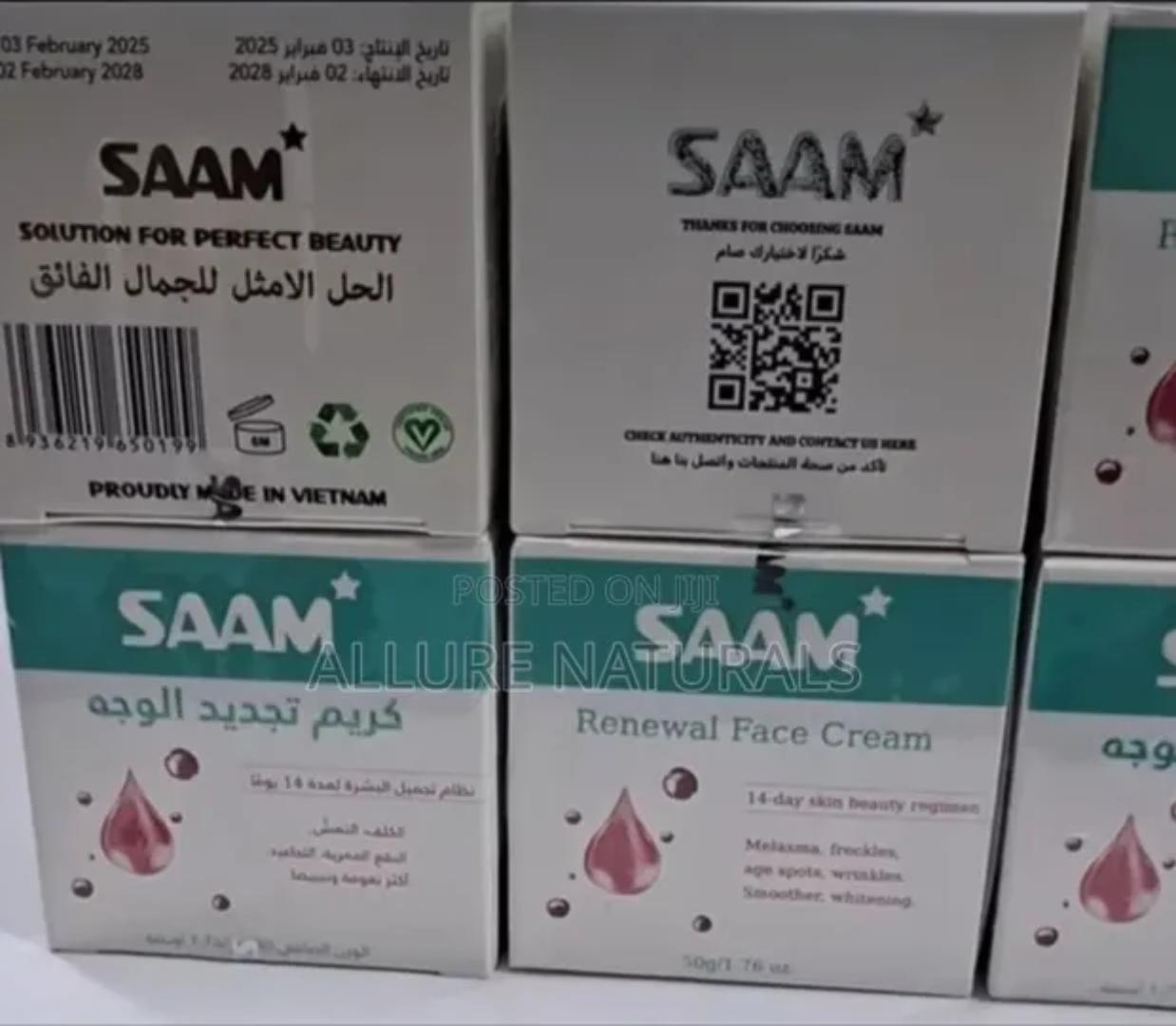 Original Saam Renewal Face Cream With Qr Code Glowing Even Tone