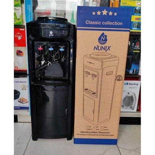 Nunix 3 Three Taps Hot Normal And Cold Water Dispenser - Black